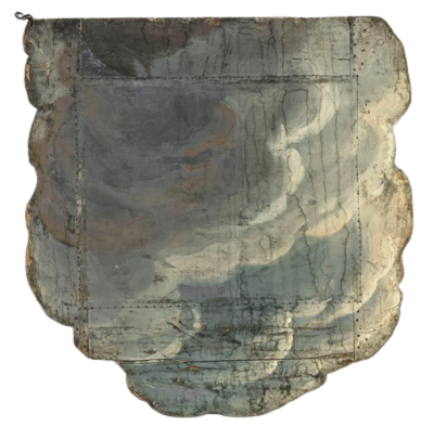transparent image of stylized rolling gray clouds